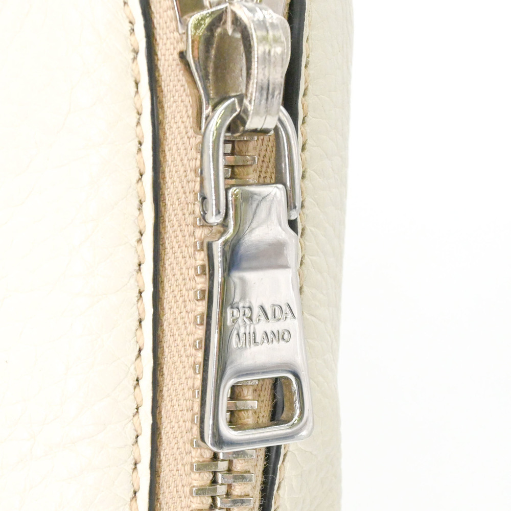 PRADA White Leather Shoulder Bag - Picture 14 of 16